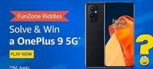 Amazon Funzone Riddles Quiz Solve And Win Oneplus 9 5G